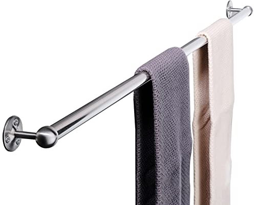 YHJZSM Rieles para Barra de Toallas, Soporte para Toallas de Mano Cepillado de Acero Inoxidable, Organizador para Colgar, Toallero, Adecuado para baño y Cocina (Tamaño: 50 cm)