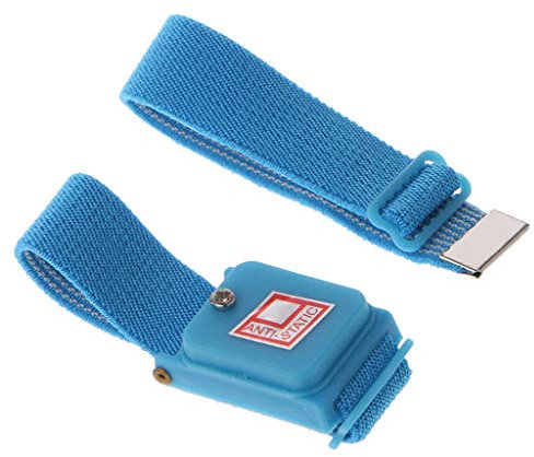 Tragbares, antistatisches Handgelenkband, kabellos, verstellbar, elektrostatisch, ESD-Entladungskabel, blaues Armband