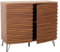 Mendler Kommode HWC-M49, Schrank Sideboard Highboard, 3D-Design Staufächer, MDF Metall 85x95x45cm - Walnuss-Optik