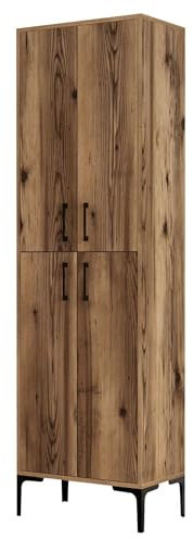 Woody Fashion Mehrzweckschrank | Walnuss | 18mm, Metallbein