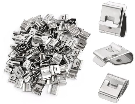 40 Pièces Clips de Câble de Panneau Solaire, Clips de Panneau Solaire en Acier Inoxydable, Clips de Câble Photovoltaïque,Clips de Fil de Cadre de Remorque, Câble Photovoltaïque en Pinces pour Panneau