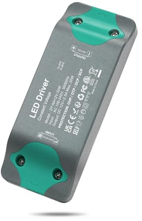 DUSKTEC Trasformatore 12V 30W Alimentatore LED Driver per Strisce Lampada G4 GU5,3, AC 220V a DC 12V Interruttore Adattatore, Trasformatori Tensione Costante