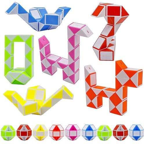 Miayical Magische Schlange, 9pc Mini-Schlange, Puzzle-Schlangenspielzeug, Geeignet für Kinder und Erwachsene, Perfekt für Kindergeburtstage, Partygeschenke und Ostergeschenke