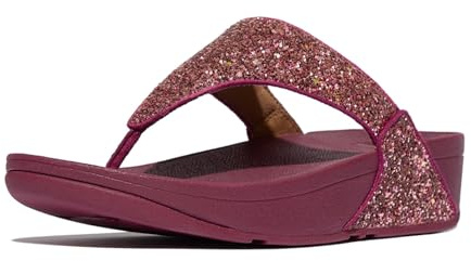 Fitflop Damen Lulu Multi-Tonal Glitter Zehentrenner, Rubin-Mix, 36 EU