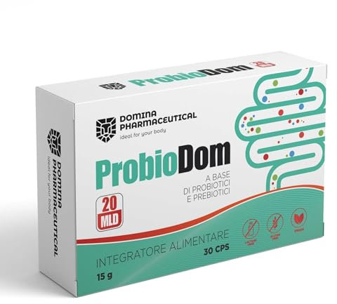 Fermenti Lattici Probiotici e Prebiotici x Intestino con 20 Miliardi di UFC in 30 Capsule - Probiotico con 20 Ceppi Batterici per Microbiota Intestinale