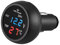 MiJunHD 3 in 1 Fahrzeuge Voltmeter, USB Ladegerät & Thermometer & Auto Batterie Spannungsmesser, LCD Digitales Anzeigefeld für 12V 24V KFZ Bus LKWs Zigarettenanzünder (Rotes Blaues Licht 1 Stück)