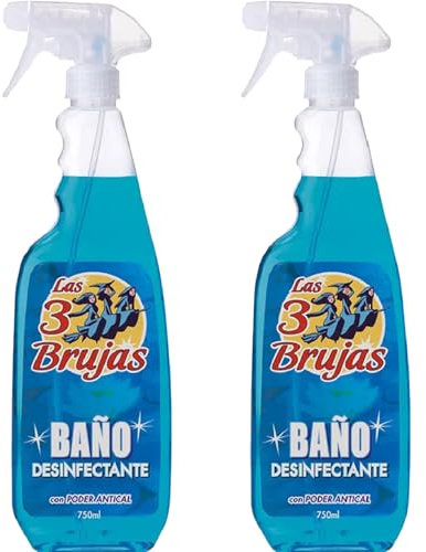 3 Witches Bano Disinfectant Powerful Household Scented Any Room Home Bathroom Kitchen House Limescale Dirt Remover Cleaning Scent Long Lasting Trigger Spray 750ml X2
