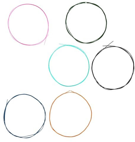 Colorido Conjunto de Cuerdas de Nylon Set de Guitarra Clásica Cadena de Guitarra de Tensión Normal 6pcs