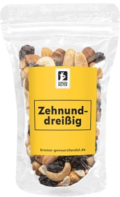 Bremer Gewürzhandel GeNUSSmischung Zehnunddreißig, Nussmix, Studentenfutter mit Spruch, 175g