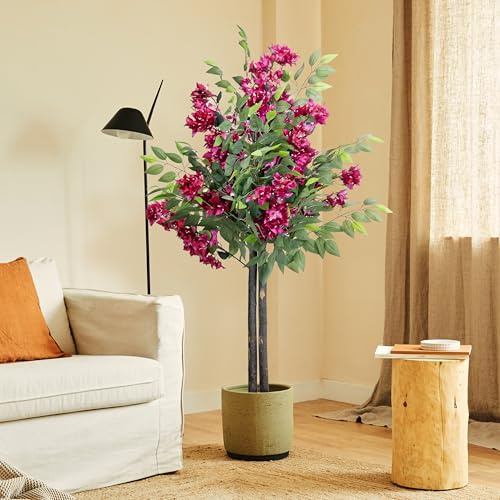 BLAINE | Ficus Buganvilla 150 cm | Plantas Artificiales Decorativas | Planta Artificial Grande | Plantas Artificiales Interior/Exterior | Planta Realista Decorativa | Sin Cuidados