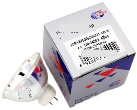 Halogen Lamp 12V 50W 20H/G1 – 12V 50W, 20-hour Lifespan, GZ6.35 Base, High Color Rendering Light Source, Compatible With Sanyo/Yamaha Pick-and-place Machine Vision Systems And Inspection Equipment