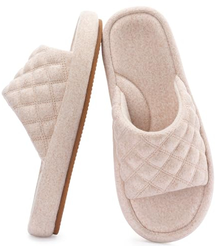 RockDove Zapatillas de Casa para Mujer en Fieltro, 40/41 EU, Beige