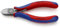 KNIPEX Seitenschneider für Elektromechaniker mit Mehrkomponenten-Hüllen schwarz atramentiert 125 mm, 76 22 125