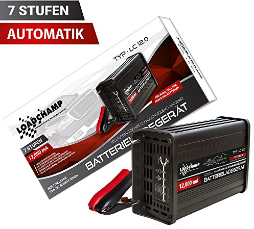 Loadchamp 12A automatisches Batterie Ladegerät AGM Gel Calcium Auto LKW Batterie 12V
