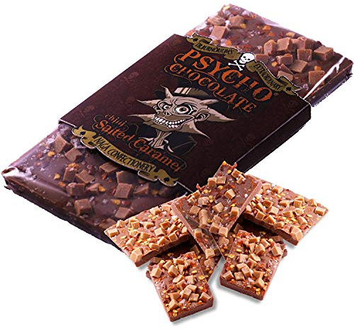 Psycho Chocolate - Chilli Chocolate Salted Caramel with Naga Jolokia (Ghost Pepper) 1 x 100g Bars