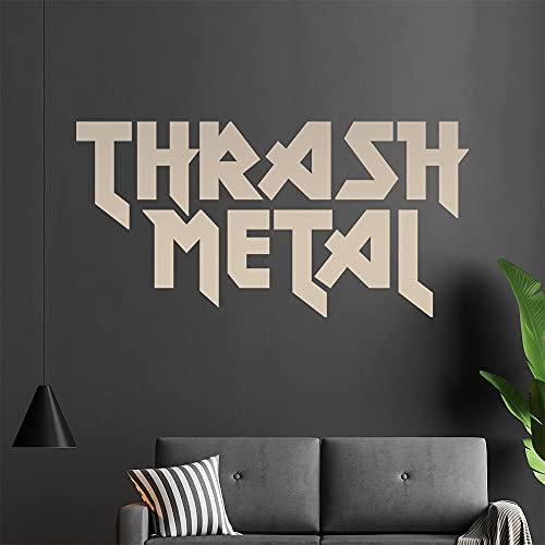 KIWISTAR Trash Metal Font - Hardcore Punk New Wave Wandtattoo in 6 Größen - Wandaufkleber Wall Sticker - Dekoration, Küche, Wohnzimmer, Schlafzimmer, Badezimmer
