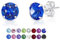 DTPSilver - Damen Ohrringe 925 Sterling Silber mit Kristallen von Swarovski® Elements 6 mm Runde Ohrstecker - Farbe : Blauer Saphir