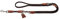 HUNTER Round and Soft Cody Verstellbare Führleine für Hunde, Leder, rund, rustikal, 1,0/200 cm, dunkelbraun