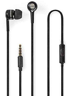 NEDIS - Kopfhörer mit Kabel - In-Ear - 1.2 m Rundes Kabel - Integriertes Mikrofon - Freisprechfunktion - Schwarz