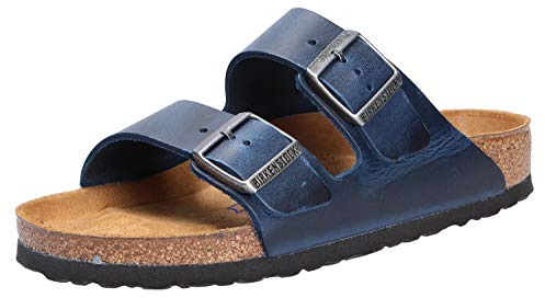 Birkenstock Arizona SFB Blue Mules Oiled Leather Unisex Adults UK(5), Blue Bleu Bleu, 8 us