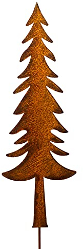 Blümelhuber Fichte Tanne Rost Gartendeko Edelrost Gartenstecker 90cm - Garten Deko Terrassen Deko Balkon Deko