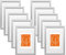 WOLTU Bilderrahmen 21x29,7 cm A4, Fotorahmen zum vertikalen oder horizontalen Aufhängen/Aufstellen, Holzrahmen mit Passepartout, Set of 10 Posterrahmen Collage Wanddeko, Silber