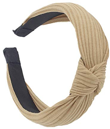Damen Haarband Korean handgewebte Bast Stirnband Haarreif Vintage Hawaii Strand Party Reisen Haarhalter Sport Yoga Frauen Haarbänder Haar Kopfband Headband Haarschmuck Geschenk Haarreifen (Beige)