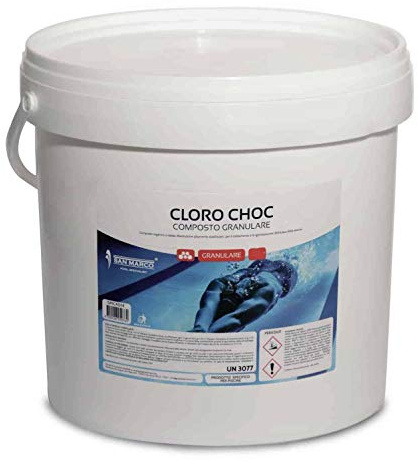 San Marco cloro shock piscina granulare al 56%, cloro granulare per piscina, rapida dissoluzione, disponibile in formato da 1, 5, 10 e 25 kg. (25 kg)