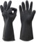 HHPROTECT Chemikalienbeständige Handschuhe, wasserdicht, wiederverwendbar, Geschirrspülen, Haushalt, Reinigung, Schutz, Arbeit, robust, Industrie-Gummihandschuhe, Schwarz, 1 Paar Größe L