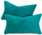 npluseins 2er Pack Kissenhüllen aus Coral-Kuschel-Fleece (2 Stück) 1257.1667, ca. 30 x 50 cm, Petrol