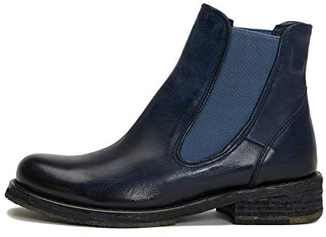 Felmini - Scarpe Donna - Innamorarsi com COOPER C418 - Stivaletti Casual - In Pelle Genuina - Blu - 38