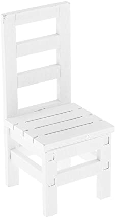 FITYLE Puppen Möbel, 1/6 Skala Möbel Puppenhaus Dekoration Miniatur Möbel Spielzeug für Puppen 12 Action-Figuren - Stuhl Weiß