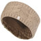 Heat Holders - Damen-Stirnband mit dickem Zopfmuster, Fleece-gefüttert, für den Winter, leer, Totenkopf, Ohrenwärmer (Einheitsgröße, Beige)