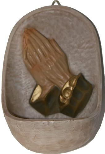dekoprojekt Heiligenfigur Weihwasserkessel Betende Hände 12,4 cm