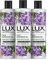 Lux Botanicals Refresh body wash made with 94% ingredients of natural origin Daily Shower Gel for naturally fresh and radiant skin 3x 500 ml (Fig & Geranium Oil)