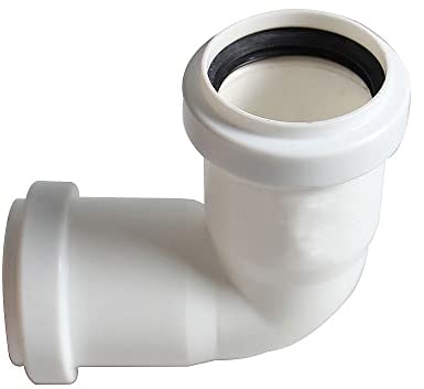 Tubo di scarico da 40 mm, tubo di scarico dell'acqua con curva a 90 gradi, colore bianco/grigio casuale