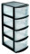 Acan Tradineur – Cajonera Tamesis Multiusos de 4 cajones – Sin Ruedas – Fabricado en plástico – 78 x 28,5 x 39 cm – Color Negro