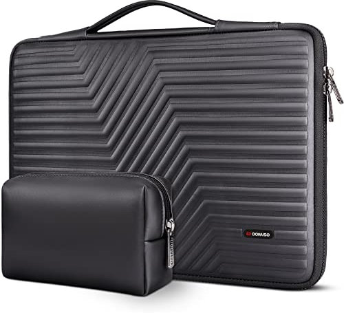 DOMISO 17 inch Protective Laptop Sleeve with Pouch Shockproof Waterproof EVA Case for 17.3 Dell Inspiron/MSI GS73VR Stealth Pro/Lenovo IdeaPad 320 321/HP Envy 17/LG Gram 17/ASUS ROG Strix GL702VS