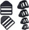 TrySalar Plastic Ladder Lock Slider Buckles Replacement for Backpack Black Webbing Straps Adjuster (38mm-2Pcs)