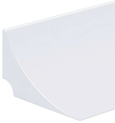 Silicone Shower Threshold Water Barrier, Self Adhesive Flexible Trim Caulk Strip for Sink Bathtub Countertop, 2/5/10/20m Shower Splash Guard Bathroom Bath Edging Strip for Worktop (White / 5M)