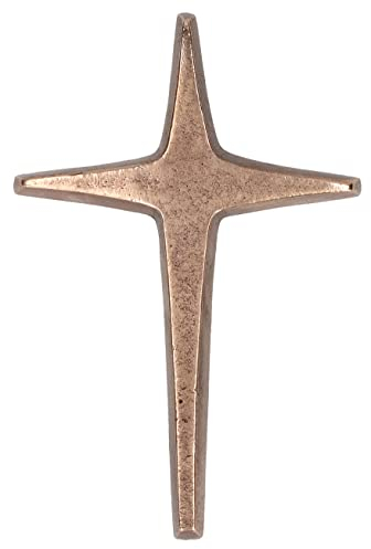 Butzon & Bercker Schön gearbeitetes Wand-Kreuz aus Bronze, Kruzifix aus Bronze. Maße 7 x 10,5 x 1,6 cm