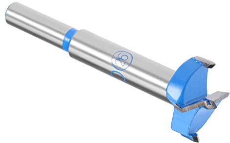 Kozelo Brocas Taladros Brocas - [26 mm] Tungsteno Carburo Barrena Abridor para Madera Muebles Bisagra Carpintería Uso, Vástago Redondo, Azul Oscuro