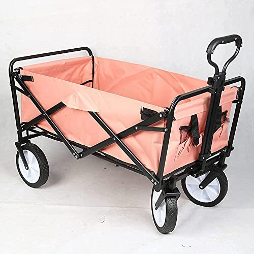 Campingwagen mit Überdachung, Picknickwagen, Strandgartenwagen, zusammenklappbarer Wagenwagen mit großem Fassungsvermögen und Teleskopgriff, kompakte Schubkarre für den Außenbereich, für Garten und S