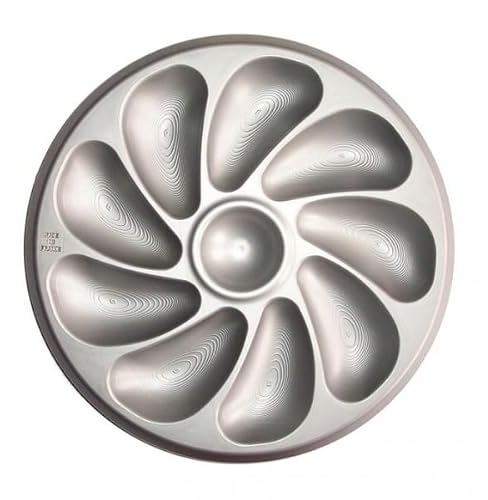 Lot de 2 - Assiette à Huîtres en Plastique 9 Places - MADE IN FRANCE - Gris