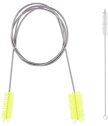 DOITOOL 2pc Nylon Brush U-shaped Cleaning Brush Spring Brush Pipette Water Bottle Cleaning Brush Aquarium Cleaning Tool Cleaning Brushes Kitchen U-shaped Double Head Suite