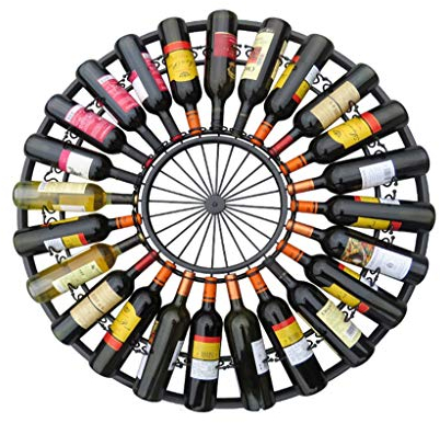 FanXus Weinregal Nordic Creative Weinregal LED-Licht Rundes Weinregal Wandmontiertes Weinregal Freistehendes Weinregal Regal Made in China