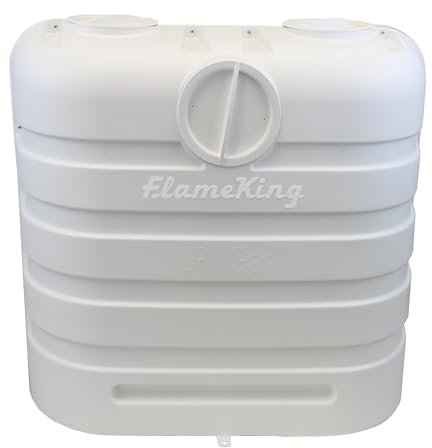 Flame King Dual 30LB LP Propane Tank Light Plastic Heavy Duty Cover for RV, Travel Trailer, Camper - White
