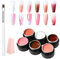 Makartt Pat Ombre Gel 6 Nude Gel Nail Polish Colors with Sponge & Nail Brush Gradient Painting Gel Ideal for DIY French Manicure Beginners
