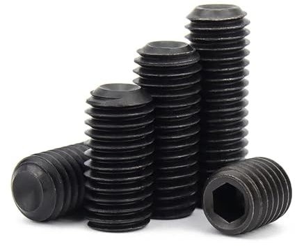 5/50 Stück M3 M4 M5 M6 M7 M8 M10 M12 Feingewinde Schwarz 12,9 Stahl Innensechskant Innensechskant Ringschneide Madenschraube Gewindestift(5pcs M8x1x30)