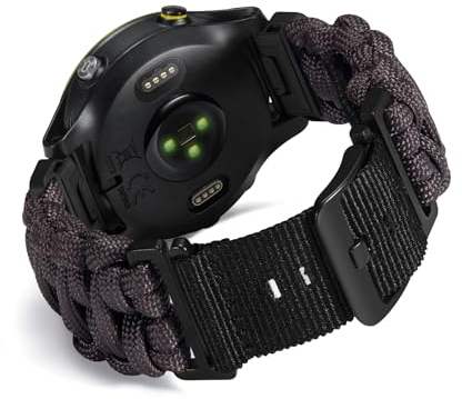 BINLUN Kompatibel mit Garmin Armband Nylon Paracord 550 20MM/22MM/26MM Militär Sports Robustes Für Quickfit-Armband Geflochtene Ersatzarmband Passt Für Fenix/für Forerunner/Für Descent/Für Instinct